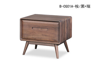 简约木质单抽屉床头柜