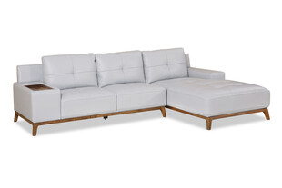 浅灰色现代风格转角沙发