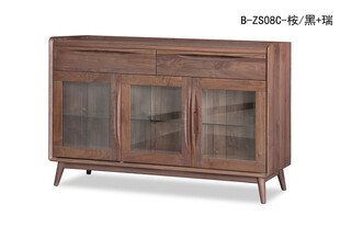 木质玻璃门餐边柜展示