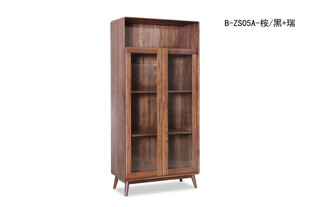 现代木质玻璃门展示柜