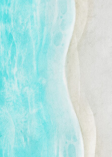 海边蓝白渐变沙滩美景