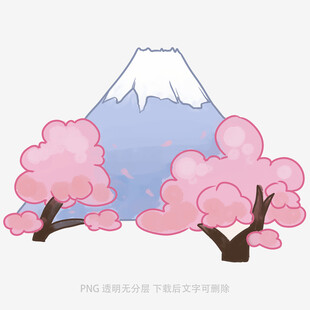 富士山下烂漫樱花景