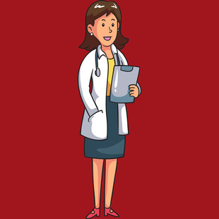 女医生手持文件夹形象