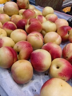 新鲜诱人的红黄色苹果