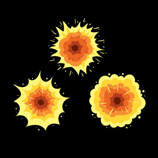 三朵绽放的绚烂黄色花朵