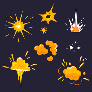 爆炸闪光特效元素集合