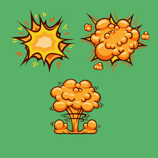卡通爆炸特效图案集合