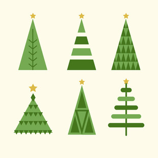 多样圣诞树图案设计