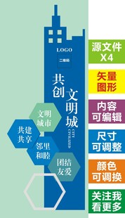共创文明城宣传海报