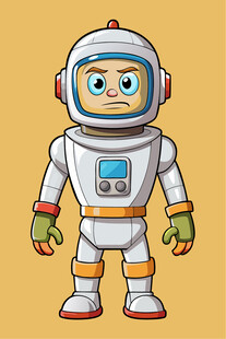 可爱卡通宇航员形象