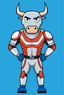 牛战士卡通形象