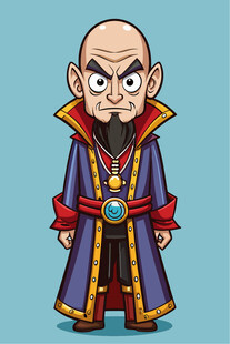 神秘黑袍魔法师形象