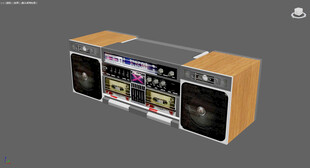 复古木质音箱外观展示