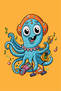 跳舞的快乐章鱼