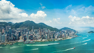 香港美丽海景与城市风光