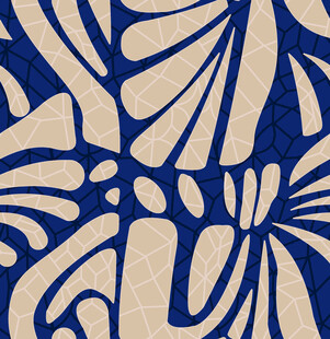 蓝白抽象几何花纹图案