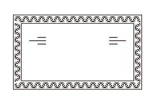 简约花边边框设计元素