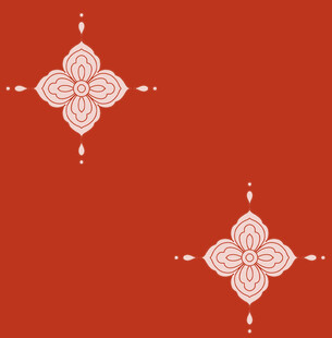 红色中式花纹