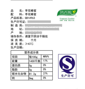 食品营养成分表