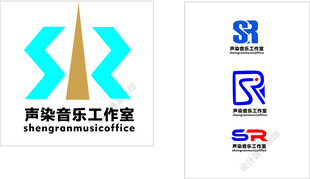 SR字母标志设计