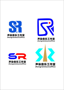 SR字母标志设计