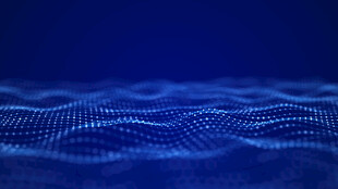 蓝色科技感数据波浪背景