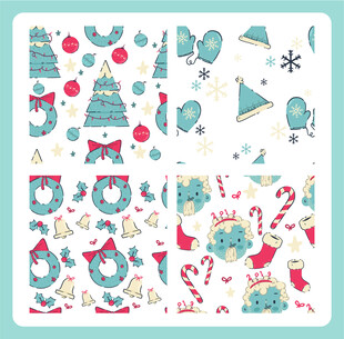 圣诞主题卡通图案素材