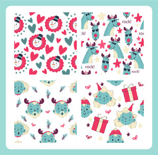 可爱卡通节日装饰图案集