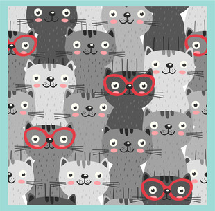 可爱猫咪图案背景图