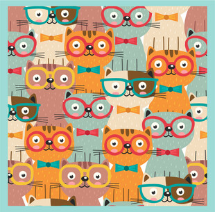 可爱猫头鹰图案背景