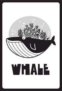简约鲸鱼插画设计元素