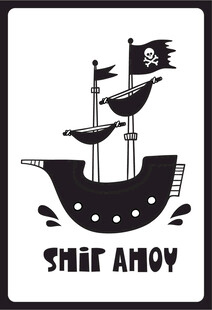 海盗船图案 