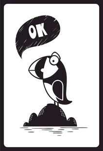 卡通企鹅表达OK意向