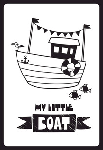 可爱小船插画