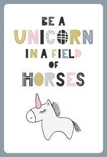 独角兽主题可爱装饰画