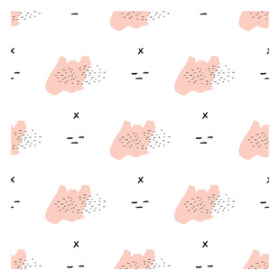 粉色猫咪图案无缝背景图