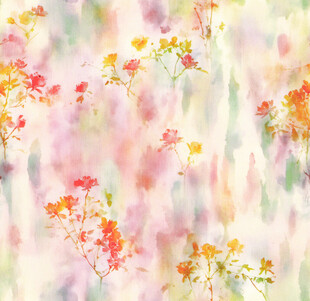 梦幻花卉水彩背景图
