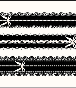 黑白蕾丝花边图案设计