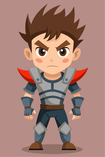 愤怒的古代战士形象