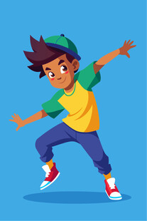 活力少年激情街舞瞬间