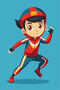 活力少年跑步瞬间