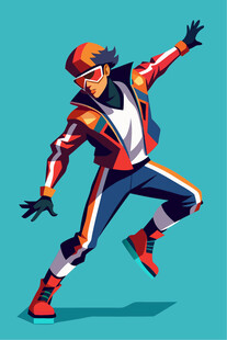 动感舞者展现活力姿态