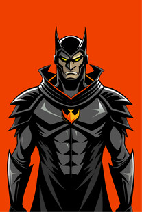 黑色战甲蝙蝠侠形象