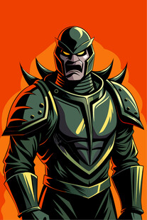 科幻风格的战甲战士形象