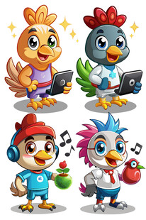 卡通萌趣小鸡形象集合