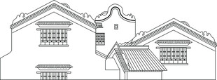 中式传统建筑轮廓图