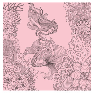 手绘梦幻美人鱼插画