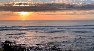 新西兰鸟岛日落美景