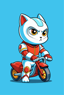 骑摩托的机器猫
