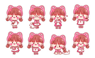 可爱卡通女孩头像集合